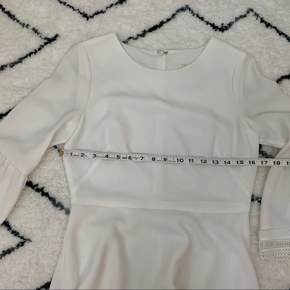 Shoshanna White Trumpet Sleeve Mini Dress - Picture 10 of 10